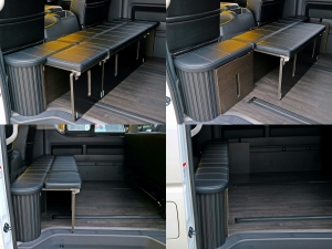 ハイエースワゴンワゴン　内装架装　FD－BOX　シートアレンジ